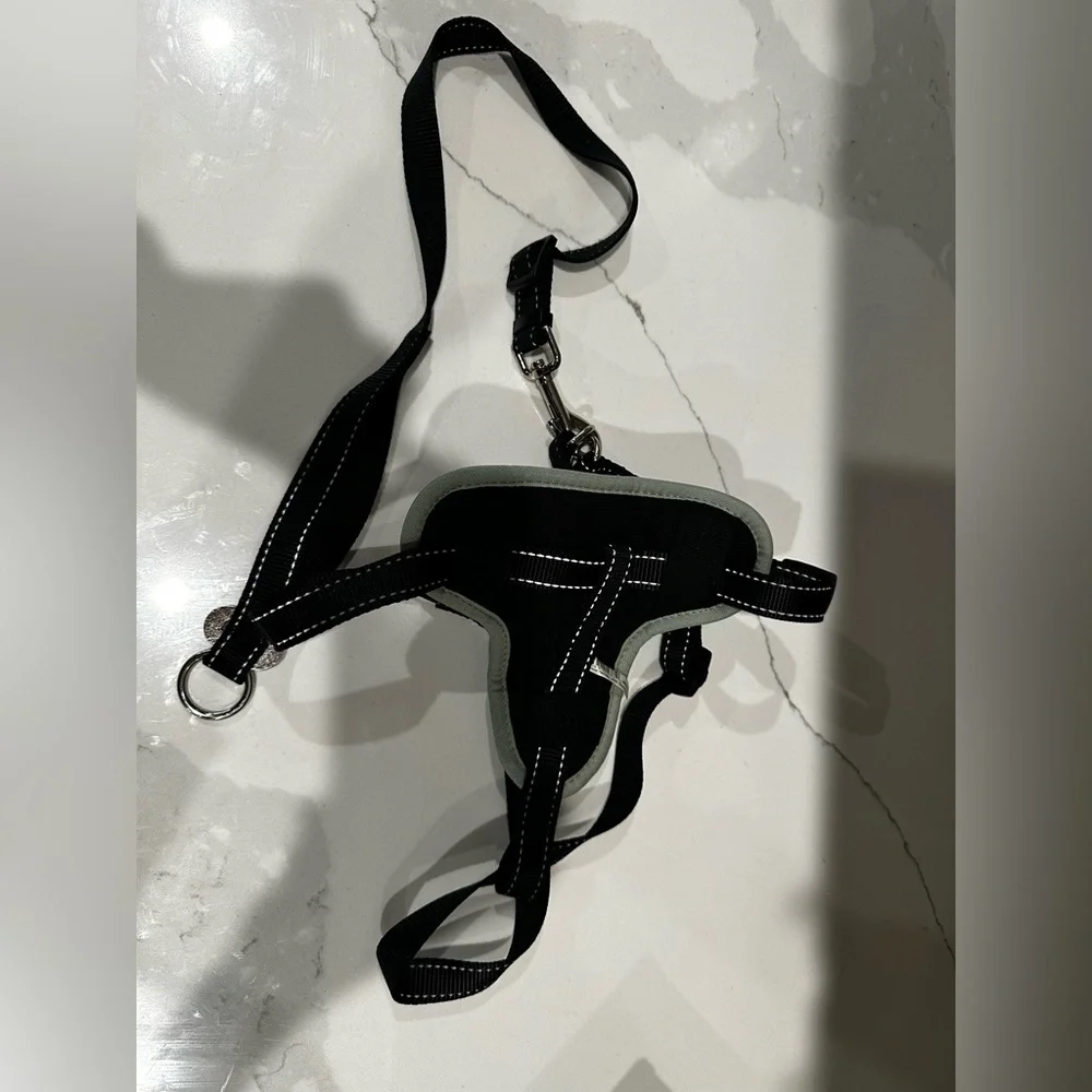 New Petmate Black Ultimate Adjustable Travel Harness + Leash Harness Dog 11477